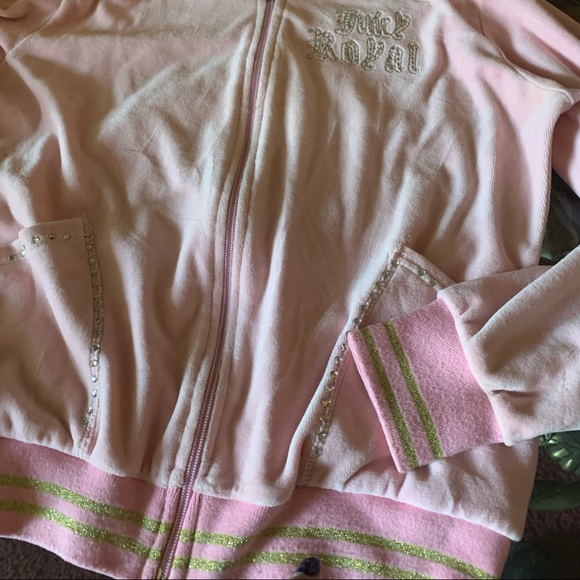 Juicy Couture Jackets & Blazers - JUICY CONTOUR PINK HOODIE BLING UP SPARKLE HOODIE JACKET SIZE EXTRA LARGE